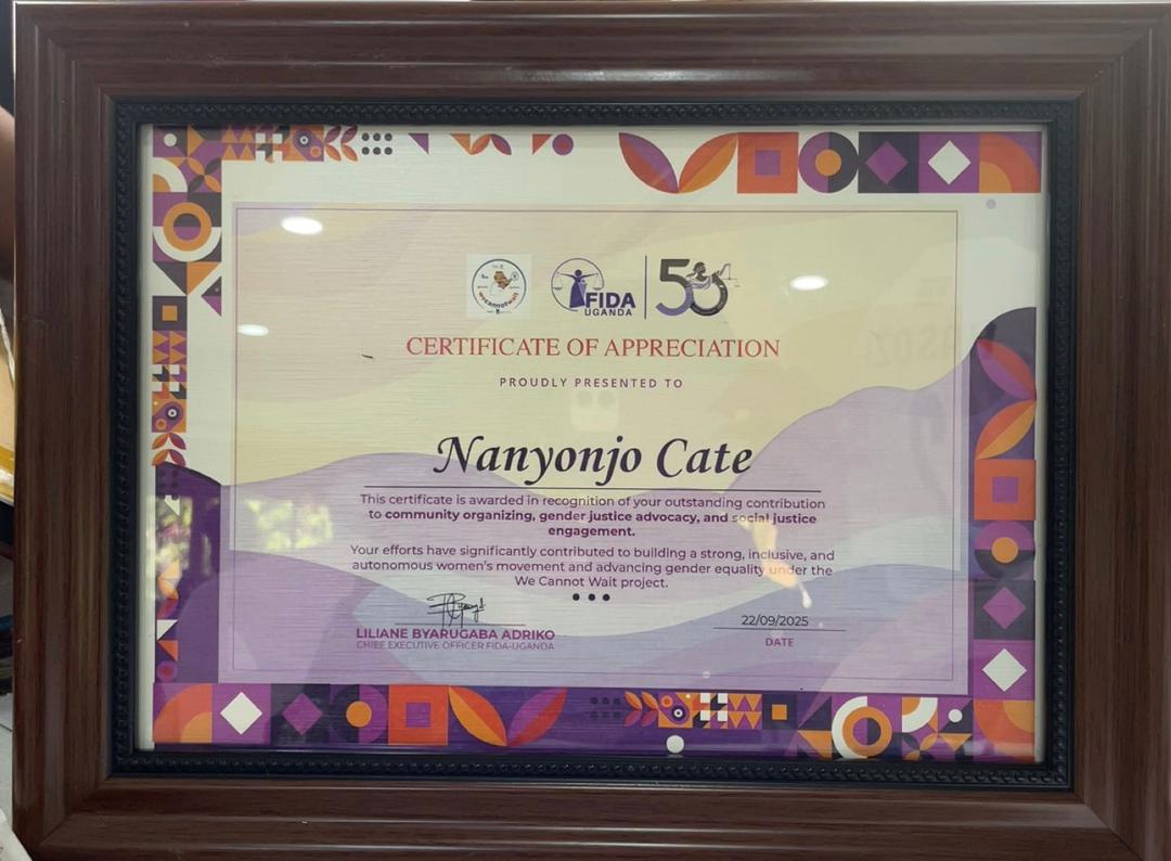 cnanyonjo77's tweet image. Humbled &amp;amp; honoured to receive this certificate from @FIDAUganda in recognition of my work in community organizing, gender justice advocacy, and social justice engagement.This fuels my commitment 2 creating more safer spaces for women.
 #WeCanNotWait#FIDAUganda #Advocate