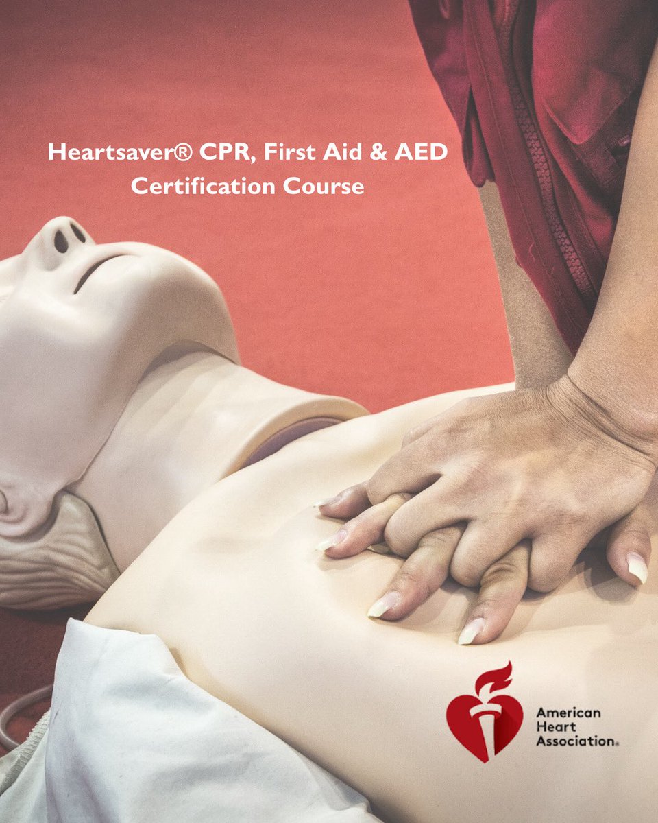 OC_SportsCenter's tweet photo. ⛑️ American Heart Association Heartsaver CPR, First Aid &amp; AED Certification Course
⠀
Upcoming 2025 Class Dates:
• Oct 4th
• Oct 18th
• Nov 1st
• Nov 15th
• Nov 29th
• Dec 6th
⠀
👉 Register online at https://t.co/9QBzlHNTBD
‌
#CPR #AHA #PermianBasin #FirstAid #AED https://t.co/Nna00vMPRi