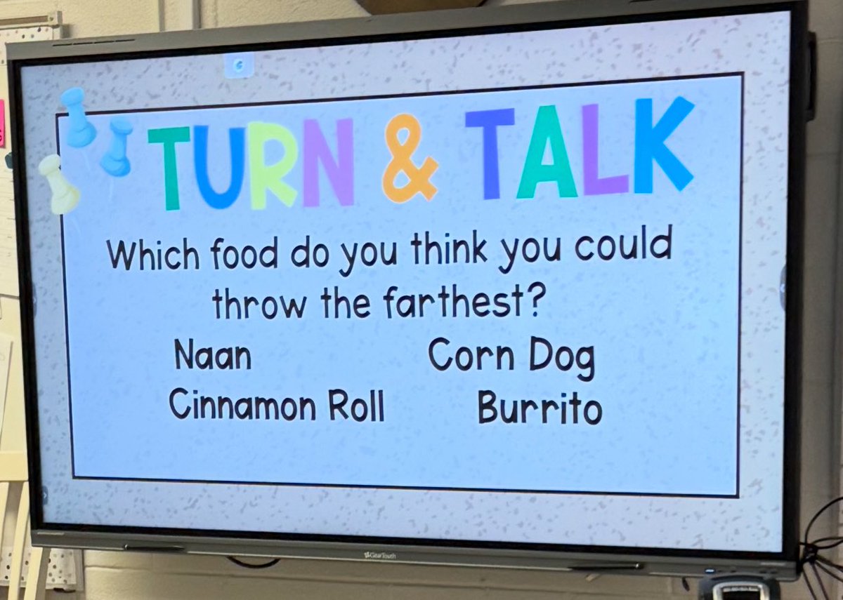 I love using funny questions to get us warmed up in ELA…

There is no “correct” answer, but students must fully explain the answer they choose! 

So….which food would you choose?! You get ONE throw, and NO chance to practice 🤪🧠💭