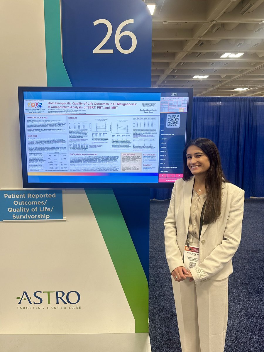 Congrats to Georgetown MS-3 Nikita Gupta on her stellar presentation! She is on the challenging MD/MBA track. Her future is bright!
#ASTRO25