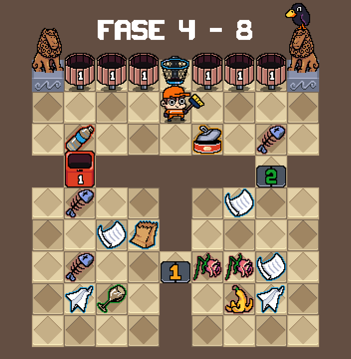 adammgamedev's tweet image. In Recycle Quest there are 5 types of recycle bins. The smart bin, once it reaches its maximum storage capacity, retracts to begin the recycling process, while a new bin is automatically activated🗑️
#recyclequest #gamedev #indiegame #puzzle #cozy #pixelart #brasil #unity