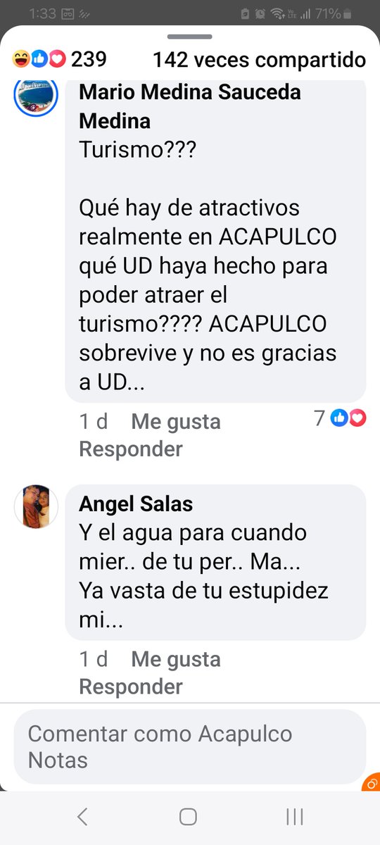 arpa8a's tweet photo. Así tundieron cibernautas a @AbelinaLopezR en su cuenta de Facebook, cuando la alcaldesa de #Acapulco posteó sobre el Día Mundial de Turismo...👇🏽
https://t.co/vqb8ji8YD5 https://t.co/1vCqXZRoEr