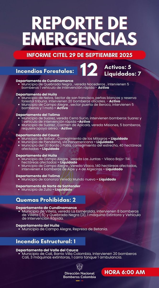 CITEL - Reporta Bomberos tweet media