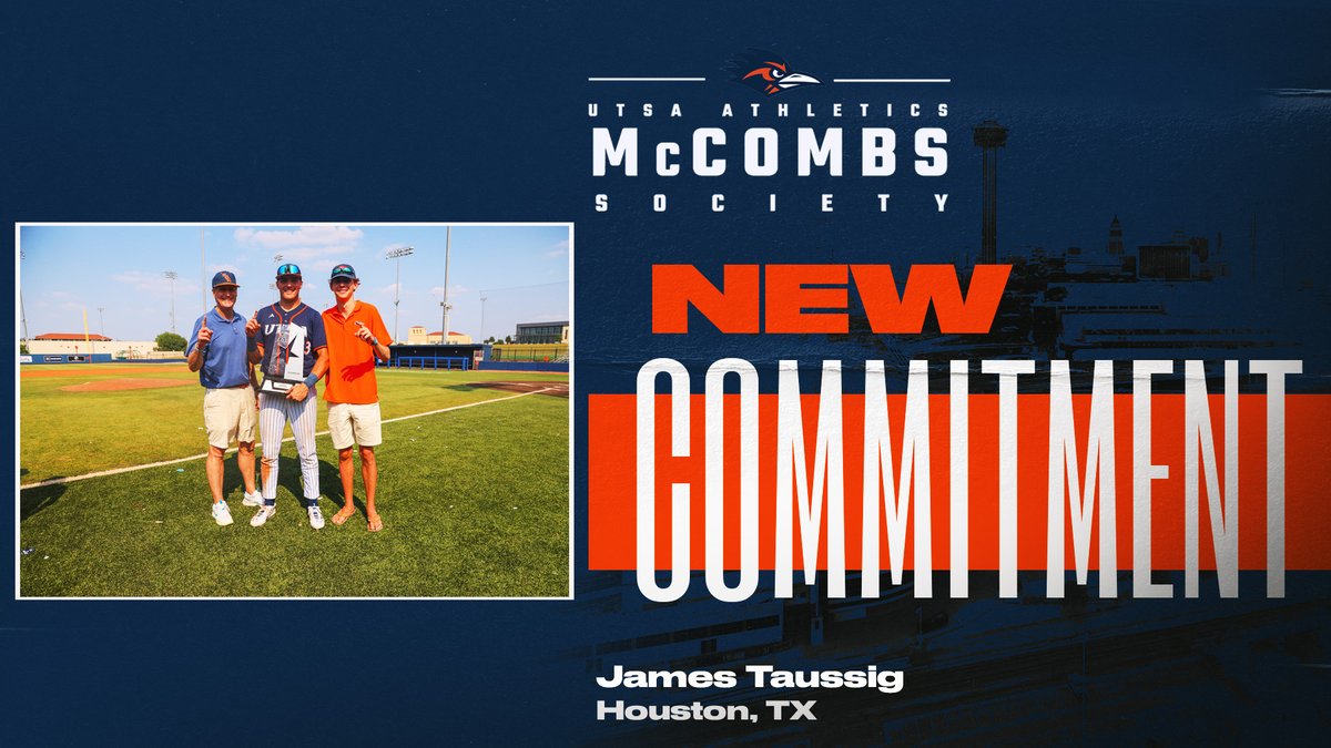 UTSARAF's tweet image. Today we honor James Taussig!⭐️

As a proud Baseball letterwinner, James has committed to the new Baseball Development Center. A standout on last year's team &amp;amp; now in the Chicago White Sox organization, he continues to be a strong ambassador for UTSA Baseball. ⚾️
#BirdsUp🤙