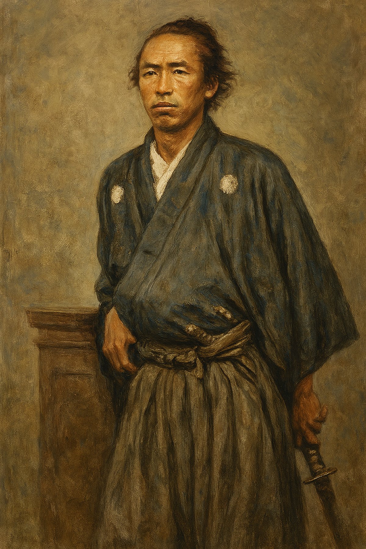 坂本龍馬 肖像画 油絵 ポートレート ビンテージ　フリーメイソン 坂本龍馬 肖像画 油絵 ポートレート ビンテージ フリーメイソン