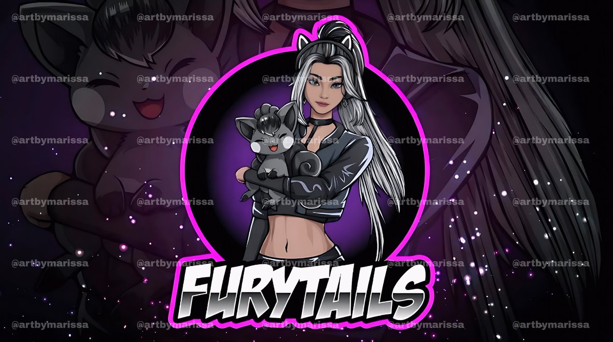 artbymarissa's tweet photo. Presenting the Furrytails Mascot Logo, a mix of anime vibes, gaming energy, and bold branding made for streamers &amp; gamers who want their identity to stand out on Twitch and beyond!#GamingLogo #Esports #LogoDesign #gamergirl  #GamingLogo #StreamerLogo #CustomLogo #GameDesign https://t.co/82HwqWuqWe