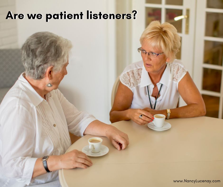 How can we be better listeners? God listens to every halting word we pray, even though he already knows what we’re going to say. Shouldn’t we also listen patiently and refuse to finish someone else’s sentences when they struggle to find a word? #ListenWell #ExtendGrace