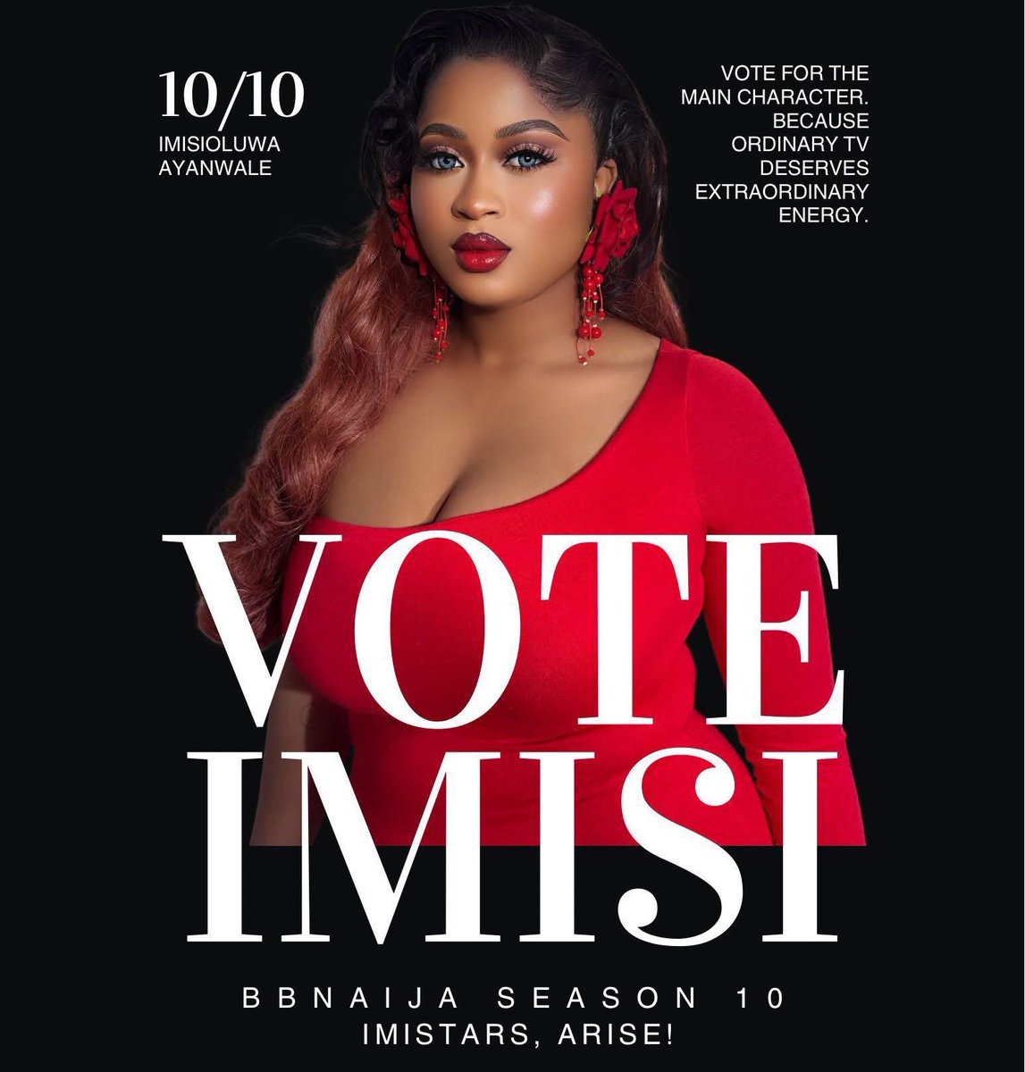 Pls pump in more VOTES for IMISI OOO. God will not shame us o..abeg o. Vote Imisioluwa