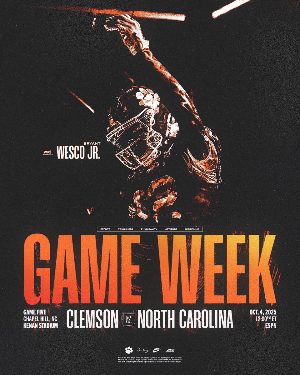 ClemsonFB's tweet image. Win the week.