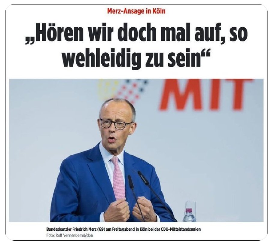 Es weint sich leichter in der S-Klasse als in der S-Bahn, Fritze!☝️
Hört halt auf, Politik für Millionäre zu machen, dann müssen die Menschen auch weniger von euch erleiden!🤷🏼‍♂️