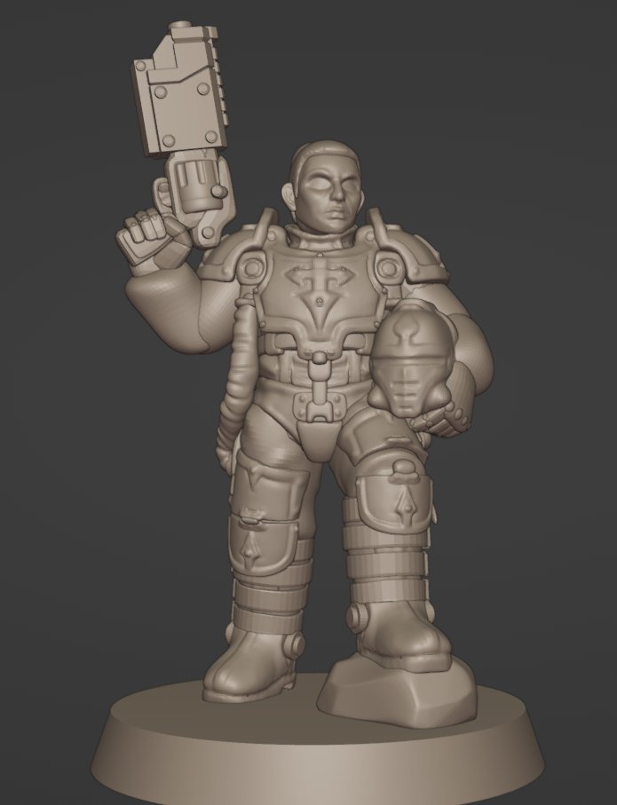 Chepac_3d's tweet image. Una comisión para un amigo de la comunidad 🙌.
De momento es solo un boceto rápido; más adelante lo puliré y añadiré los elementos que me pidió. 
En base al modelo de Sir Hekhtur.
#b3d #blender #3dmodel #3dart #WarhammerCommunity #warhammer40k