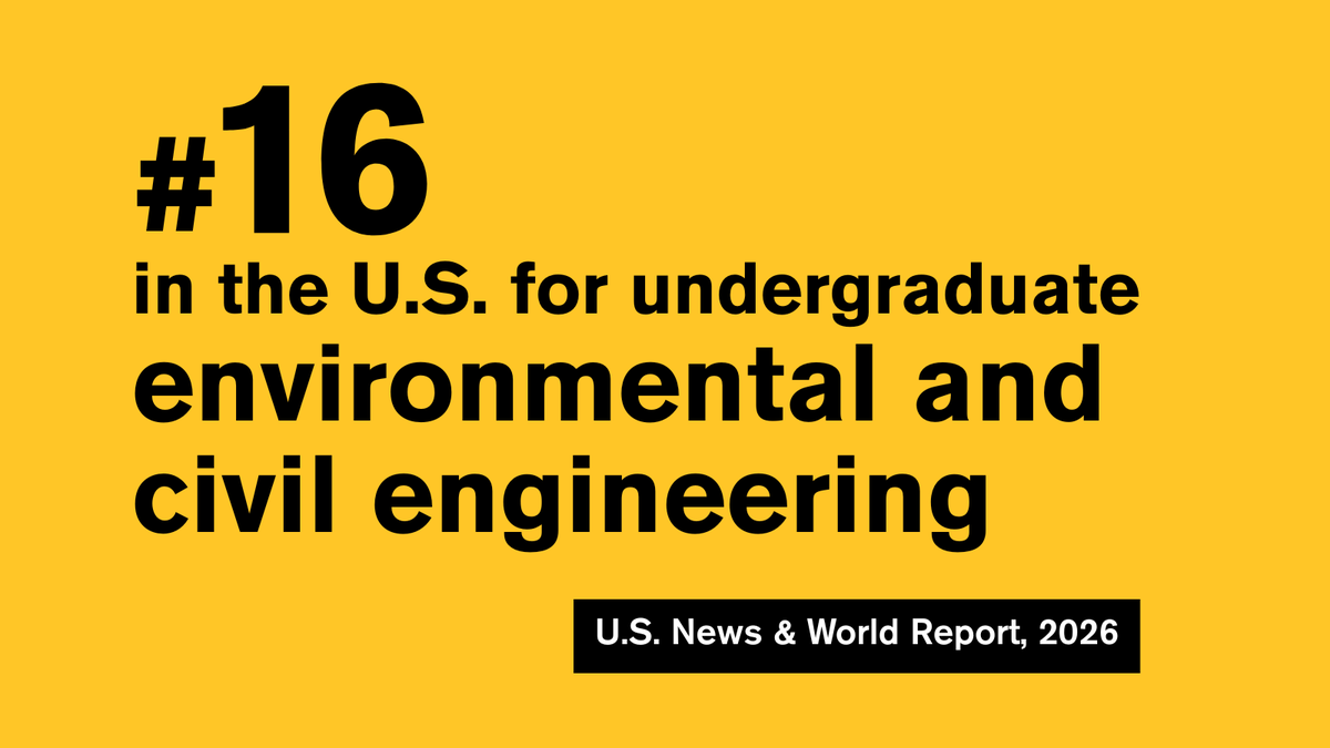 SSEBEatASU's tweet image. 🎉 @SSEBEatASU and @ASUEngineering are excited to announce that our #CivilEngineering and #EnvironmentalEngineering programs are in the Top 20 of @USNewsEducation&apos;s undergraduate engineering school specialty #rankings! ow.ly/iJ0850X3XXK 🏗️ 🚰 🔬 #ASUEngineering #SSEBE