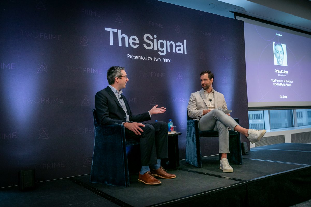 Two_Prime's tweet photo. Thank you to everyone who attended The Signal! It was a pleasure spending time with old friends and getting to know new faces.

And a very special thank you to our speakers for making the conversations brilliant. 

1/4 - @tylev from @nakamoto @utxo, @ChrisJKuiper from Fidelity @DigitalAssets, @ChristianL_opez from Cohen & Company Capital Markets, and @matthew_pines from @bitcoinpolicy