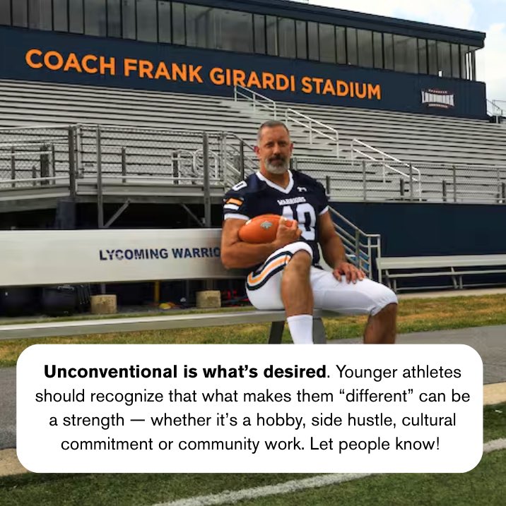 NIL_LLC's tweet photo. Here are few Lessons student-athletes can learn from 58yr old @WarriorsFBall player Tom Cillo and his ground-breaking @aspercreme deal. Athletes. It’s time to get in the Game! 
#Aspercreme #NIL #TomCillo #Lycoming #NCAA #D3 #BrandDeal #NILLLC https://t.co/QlzHibi0CF