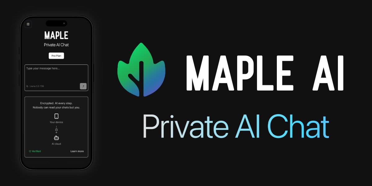 TryMapleAI's tweet image. Looking for an alternative GPT? Check out Maple AI. No tracking. No data training. All privacy. 

Get started for free!