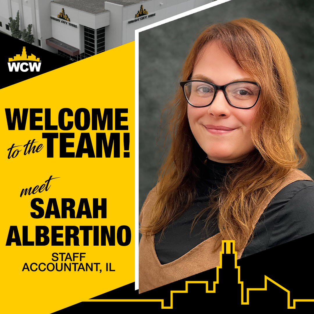 WindyCityWire's tweet image. Please help us welcome, Sarah Albertino, our new Staff Accountant at our Bolingbrook, IL headquarters! We're excited to have her on the team!! 🙌 

#WeAreWCW #growthmindset #CustomerFocused