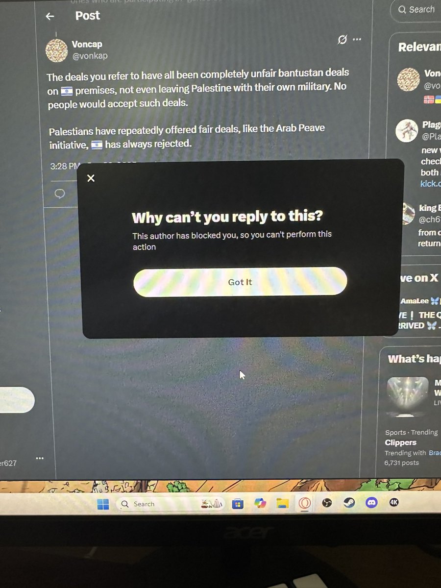 PlagueJester627's tweet photo. They offered complete destruction of the Israeli people in return don’t pull that bullshit and if you’re gonna be coward and block me don’t think it means you’re right it means you have no proper response to fit your dumbass narrative @vonkap https://t.co/Y5LqfErtQF