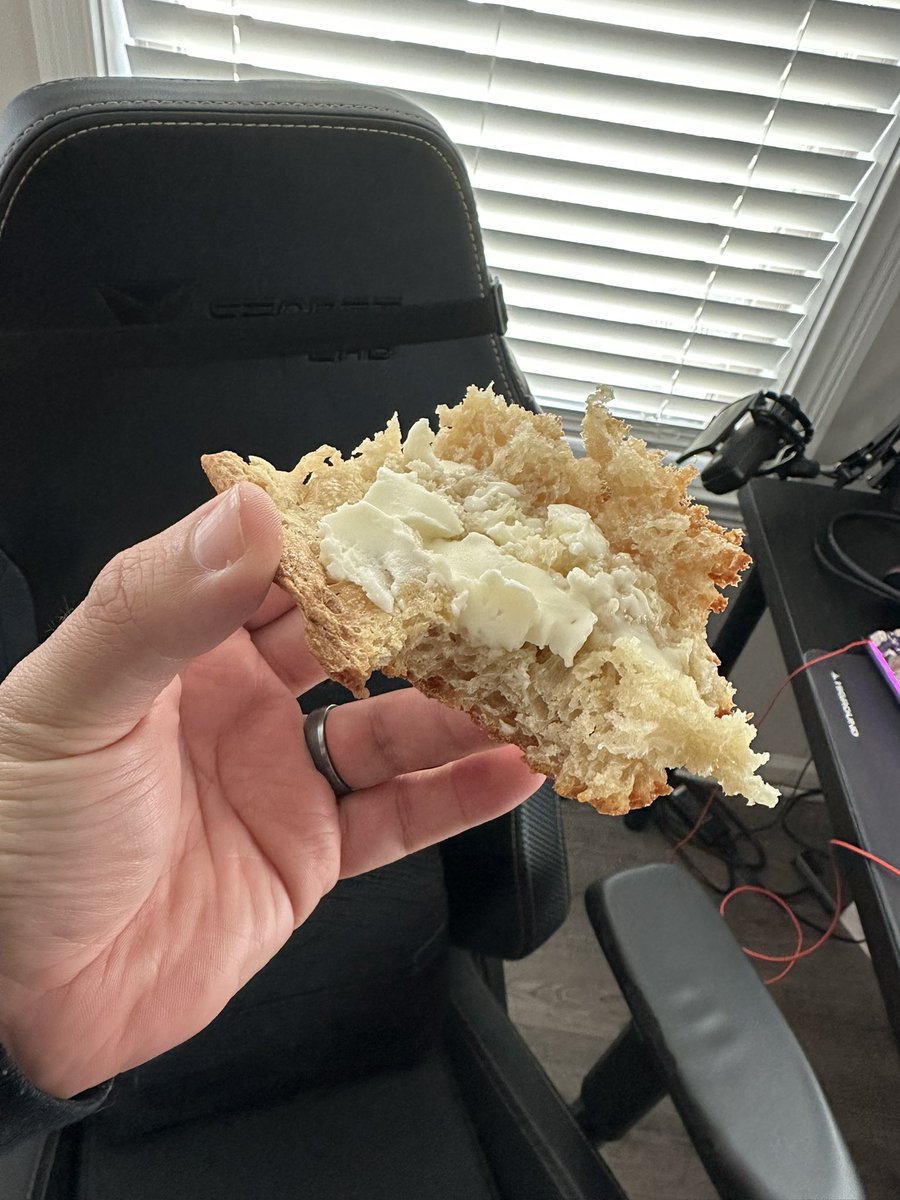 My first attempt at making home made bread. Not sourdough but regular bread. It came out awesome!