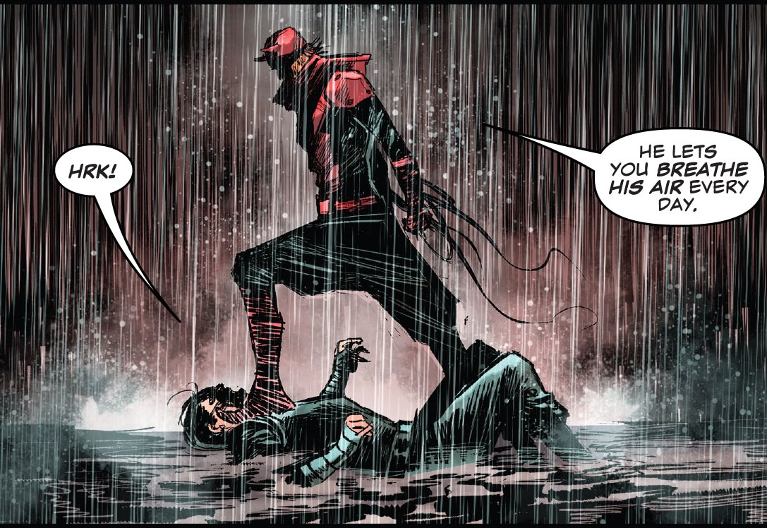 Zdarski really wanted to make Daredevil stronger in this fight and it's ok. 
He 'forgot' that Frank had the powers of the Beast already. There was no chance for Daredevil to beat him.  

#Punisher #Daredevil #thepunisher #comics #comicbook