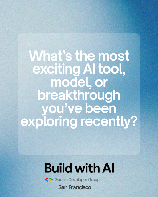 👉 Drop it in the comments and don’t forget to tag the tool, team, or creator behind it. Let’s give them a little <a href="/GDGSanFrancisco/">GDG San Francisco</a> community love! 💙

#GDGSF #GoogleDeveloperGroups #AI #TechCommunity #BuildInPublic