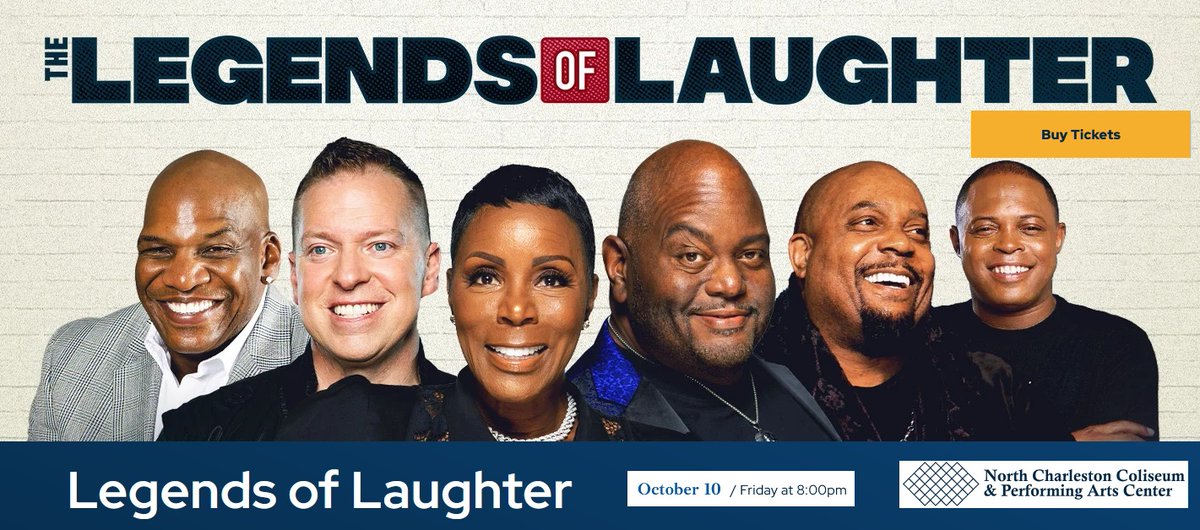 EEERRRRRRBBOODDDDYYYY.......Get your tickets now for the "LEGENDS OF LAUGHTER" Tour

When: Friday, October 10, 2025
Time: 8:00 PM
Where: North Charleston Performing Arts Center

northcharlestoncoliseumpac.com/events/detail/…