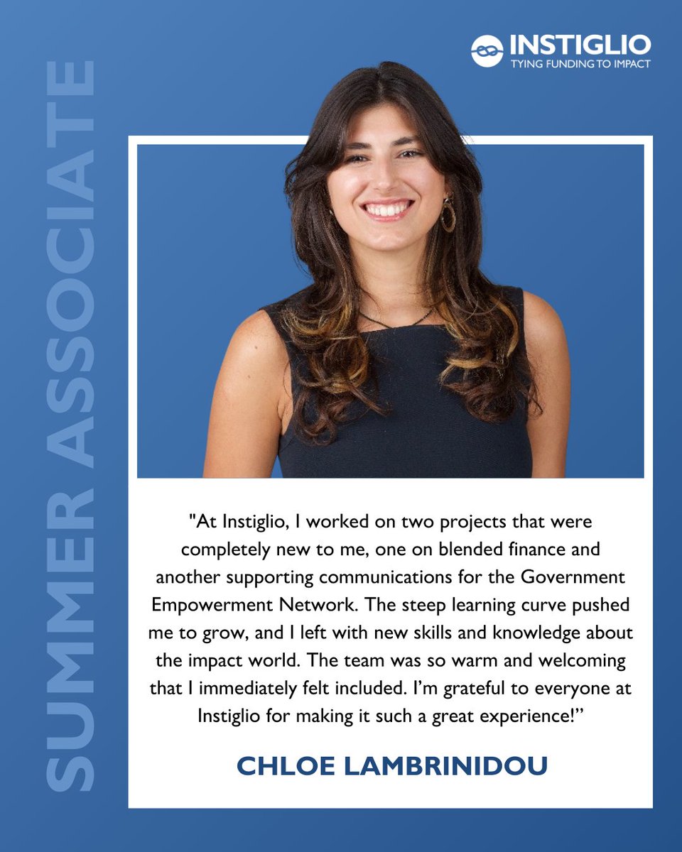 InstiglioInc's tweet image. #InstiglioTalent | 🎓𝗠𝗲𝗲𝘁 𝗢𝘂𝗿 𝟮𝟬𝟮𝟱 𝗦𝘂𝗺𝗺𝗲𝗿 𝗔𝘀𝘀𝗼𝗰𝗶𝗮𝘁𝗲𝘀

From Greece, Brazil, and Taiwan to Bogotá and Nairobi.

💡Chloe Lambrinidou and Gabriela Coser at Bogota&apos;s projects team.

🌍Stella Liao at Nairobi&apos;s People Team

#SummerInternship #ImpactCareers