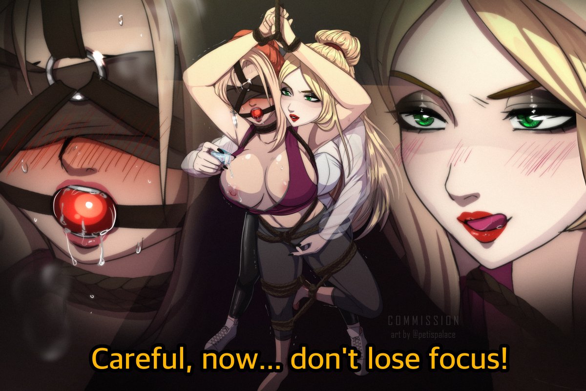 Don't you love--I mean hate it when your yoga lessons get hijacked by evil cultist ladies? 😅
Anyway, this FANTASTIC piece was done for me by the always incredible <a href="/PetisPalace/">Peti's palace 🔥 Commish open!</a>!!! Go and check them out!!!