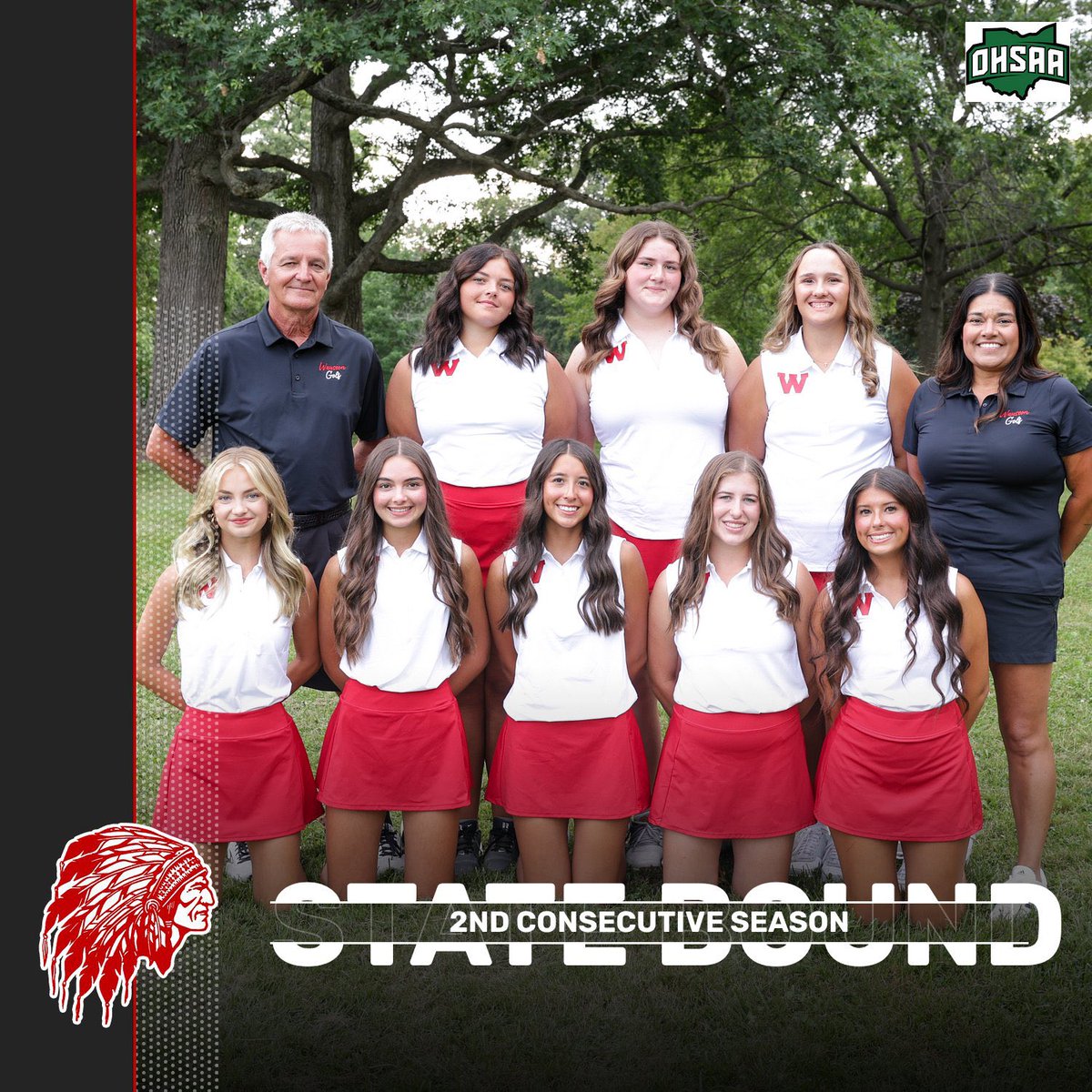 Wauseonsports's tweet image. ‼️STATE BOUND‼️

Congratulations to the girls golf team who finished 3rd at today’s OHSAA District tournament and have advanced to the State tournament for the 2nd consecutive season! 

They will compete at Heatherwoode Golf Club in Springboro next Mon/Tues.