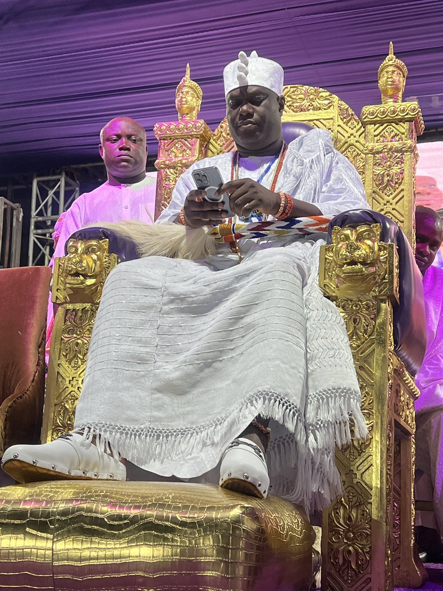 His majesty Ooni Adeyeye Enitan Babatunde Ogunwusi Ojaja II for the Cultural Talents Hunt (Final) – where creativity, artistry, and Yoruba tradition come alive on stage.

Watch live here now >> fb.watch/CqGe5_Wd3m/?
Follow <a href="/olojofest/">Olojo Festival</a> for more updates as it unfolds

#OdunOlojo