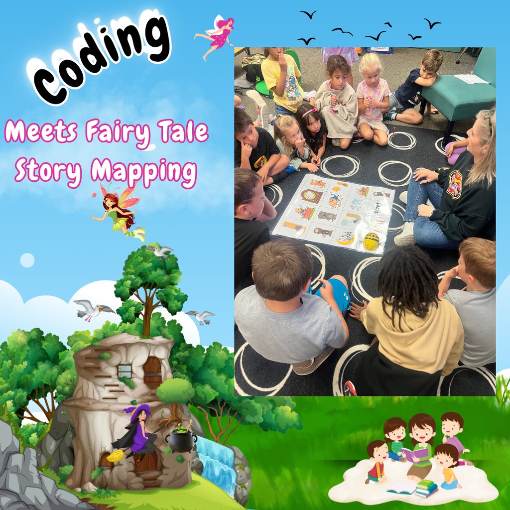 HumbleISD_HHE's tweet image. Ms. White joined Ms. Sherrillโs class to show students how to use Bee Bots to show fairy tale story mapping.๐ฐ๐โก๏ธ๐ค The kids loved turning their stories into code! #FutureCoders #BeeBots #FairyTaleSTEM