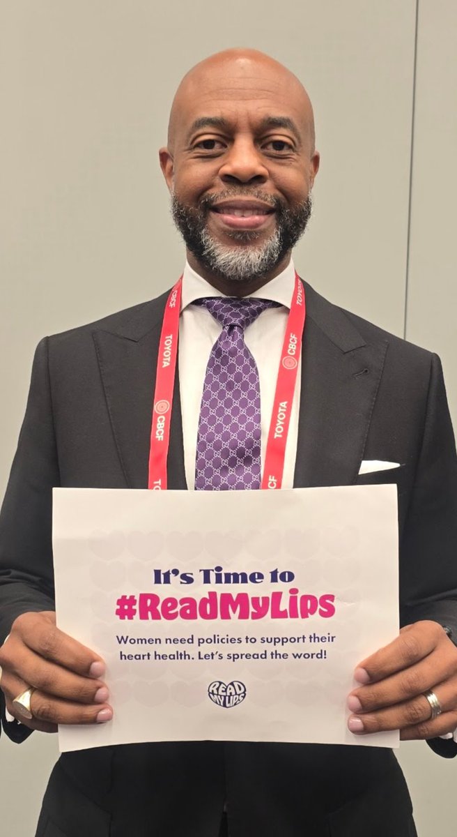 SWHR's tweet image. Tennessee State Rep. Harold M. Love Jr. (D-TN) is here to remind us to #ReadMyLips and speak up for our heart health. Rep. Love is also the President of the National Black Caucus of State Legislators (NBCSL).