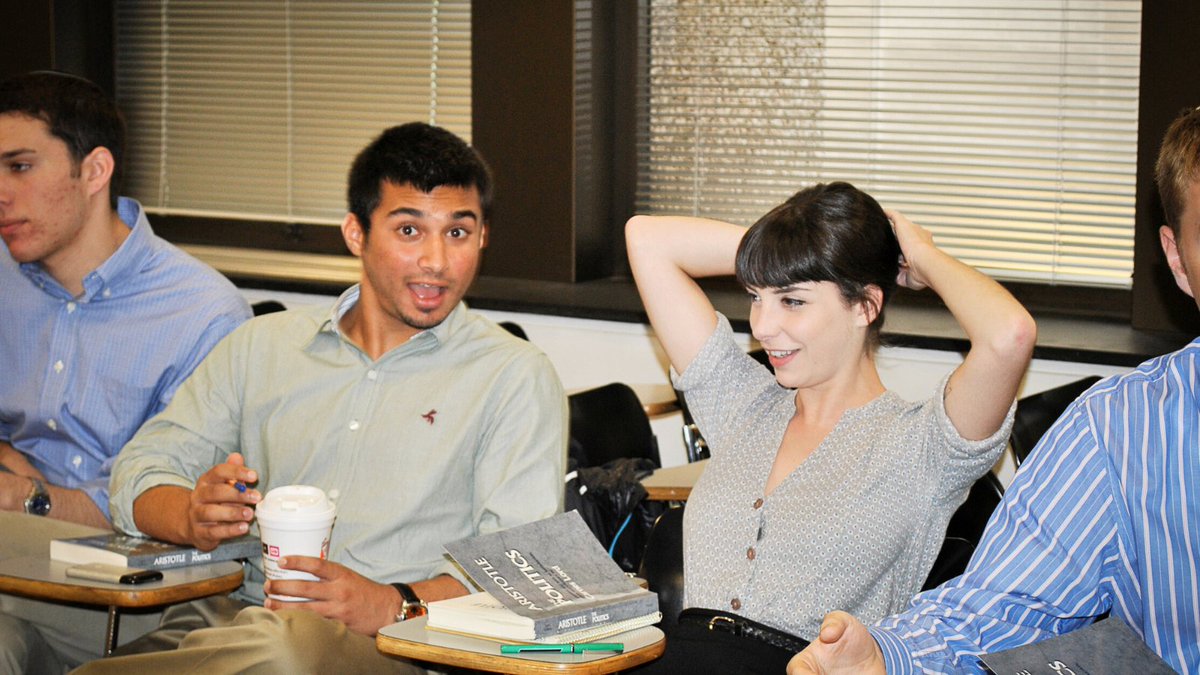 HertogFDN's tweet photo. We're celebrating 15 years of the Hertog Foundation!
Here's a candid snap of 2011 #PoliticalStudiesProgram fellows before their course on #Aristotle's Politics led by @BostonCollege's Robert Bartlett.
Learn more about our fellowships at https://t.co/shuyxqtLQB. https://t.co/dPe3EEz0HN