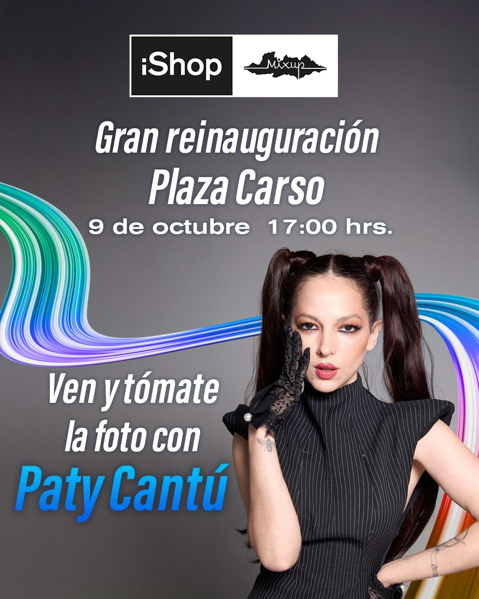 iShop_Mixup's tweet photo. 🚀✨ ¡La espera terminó! Nuestra tienda iShop se renueva y lo celebramos a lo grande 🎉
Ven y tómate la foto con con Paty Cantú 🎤
📍 iShop Plaza Carso
🗓️ 9 de octubre 5:00 pm
#iShop #PatyCantú #ViveApple https://t.co/xA67cpFeBn