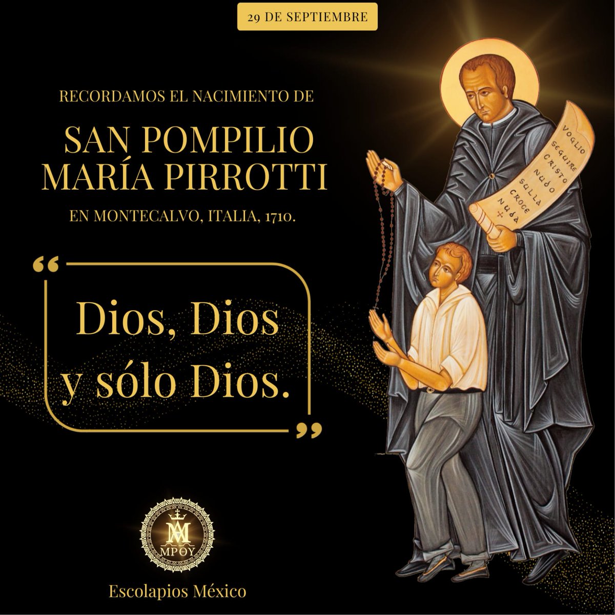 🗓 Ephemerides Calasanctianae: 🪪 Nacimiento de Pompilio María Pirrotti, Sch.P. 

🙏 Ruega por nosotros. 

#EscolapiosMéxico #EscuelasPías #turaíz 
#FAMILIACALASANCIA