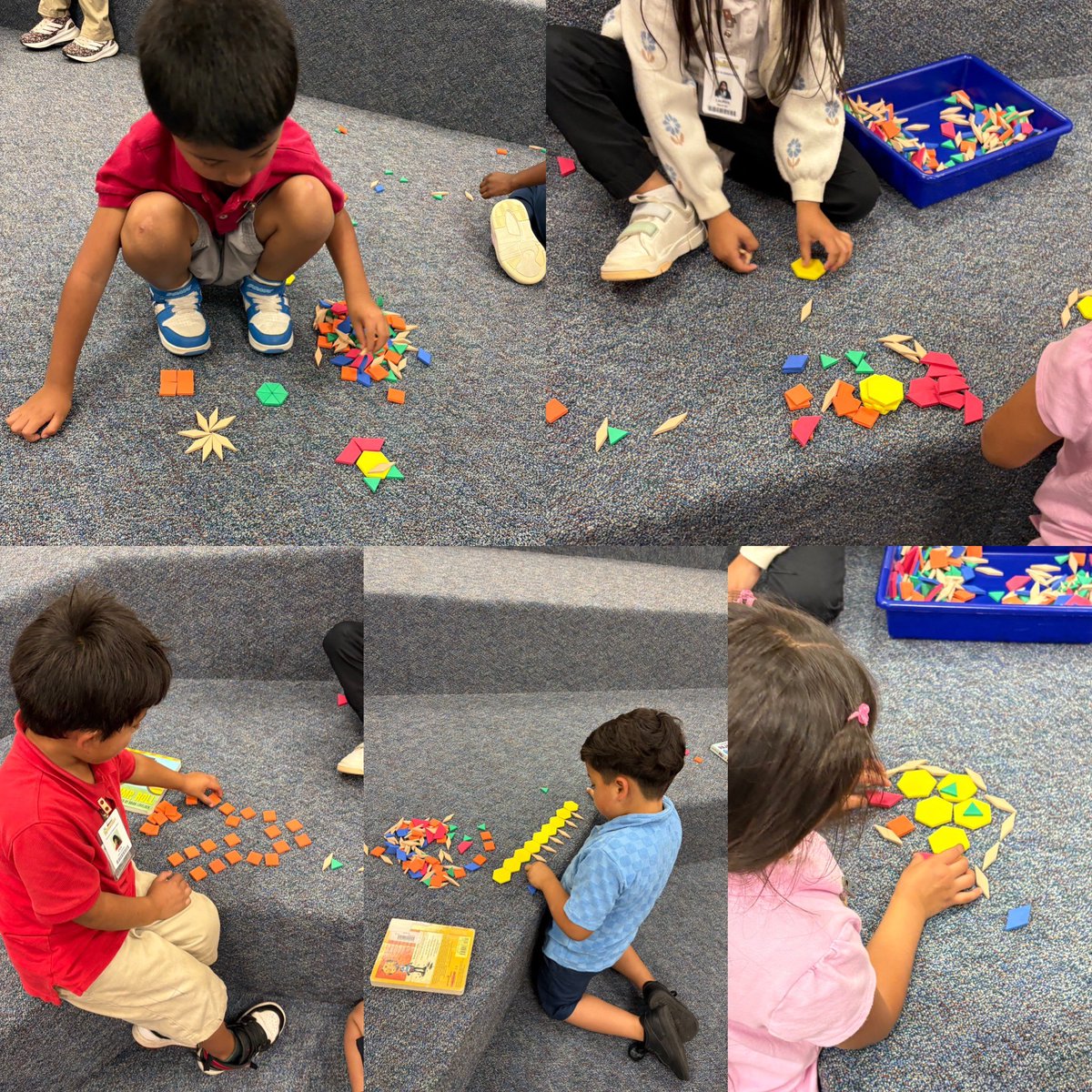 HicksLibrary's tweet image. Fun with shapes! Makerspace activities build creativity, foster collaboration, and improve fine motor skills. #kinderjoy @HicksTigers @Alief_Libraries