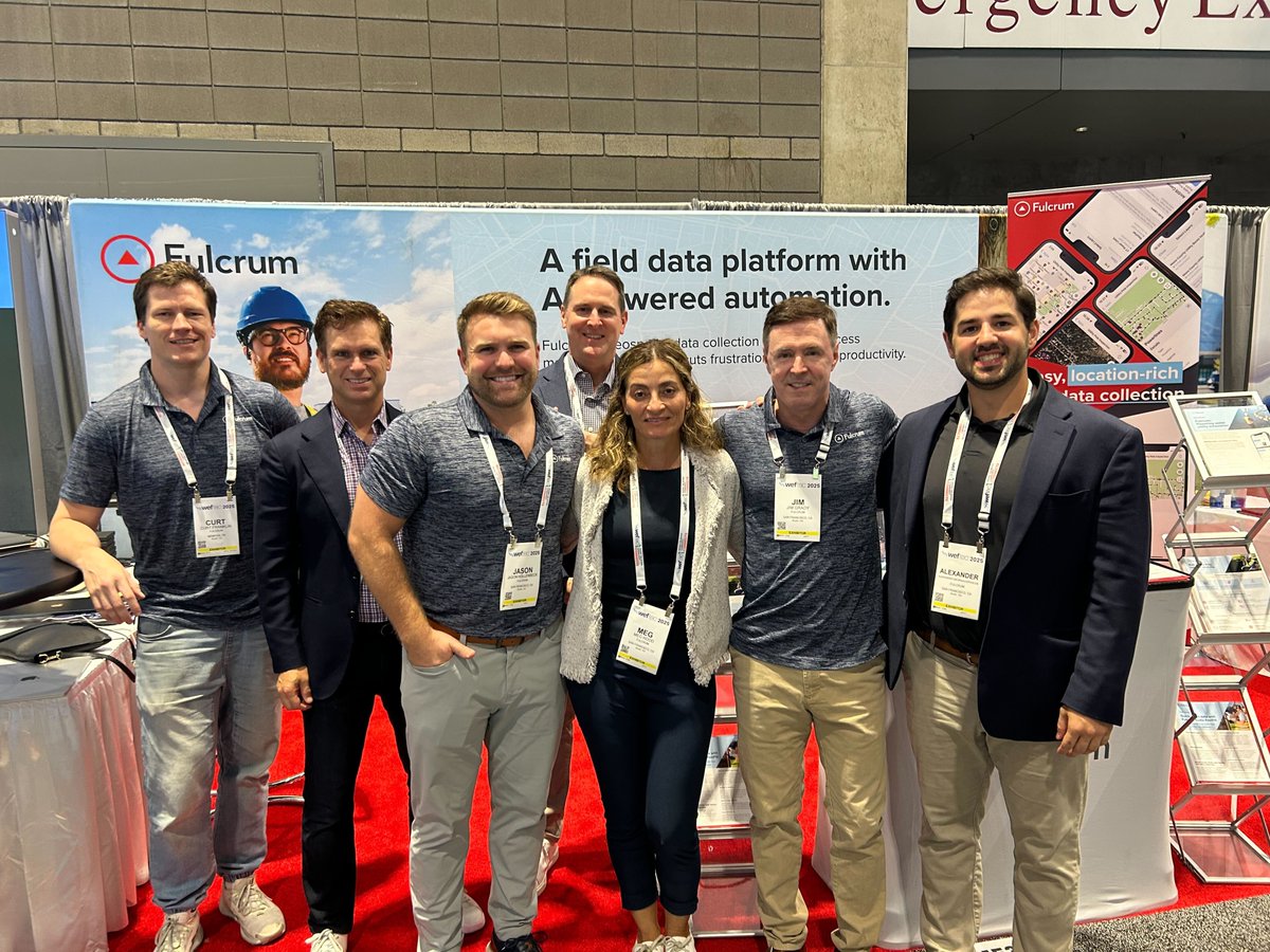 fulcrumapp's tweet image. The Fulcrum team at Water Environment Federation #WEFTEC Booth 153. 
Swing by to say hello or set up your custom 1-on-1 below! 
bit.ly/Fulcrum-WEFTEC…
#WEFTEC25 #WEFTEC2025 #FreeTheField #FieldFirst #WaterQuality