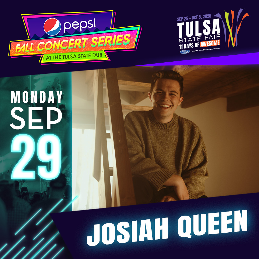 🌟 Tonight’s the night! Catch Josiah Queen at 7:30 PM on the Oklahoma Stage! 🎶