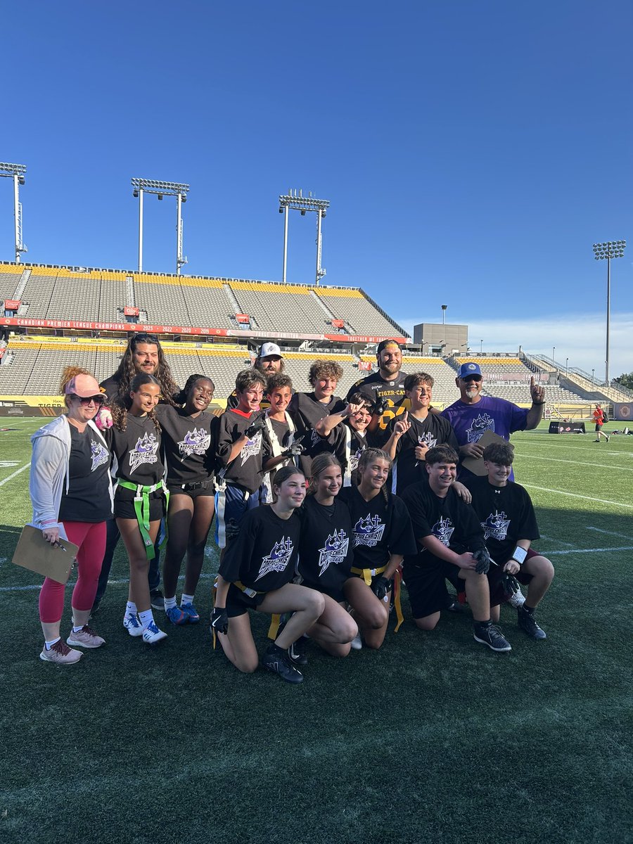 Ticats's tweet photo. Congratulations to our champions Corpus Christi Catholic Elementary School &amp; thank you to all the schools that came out! 🏆

@porterairlines https://t.co/6Y33qxI1NM