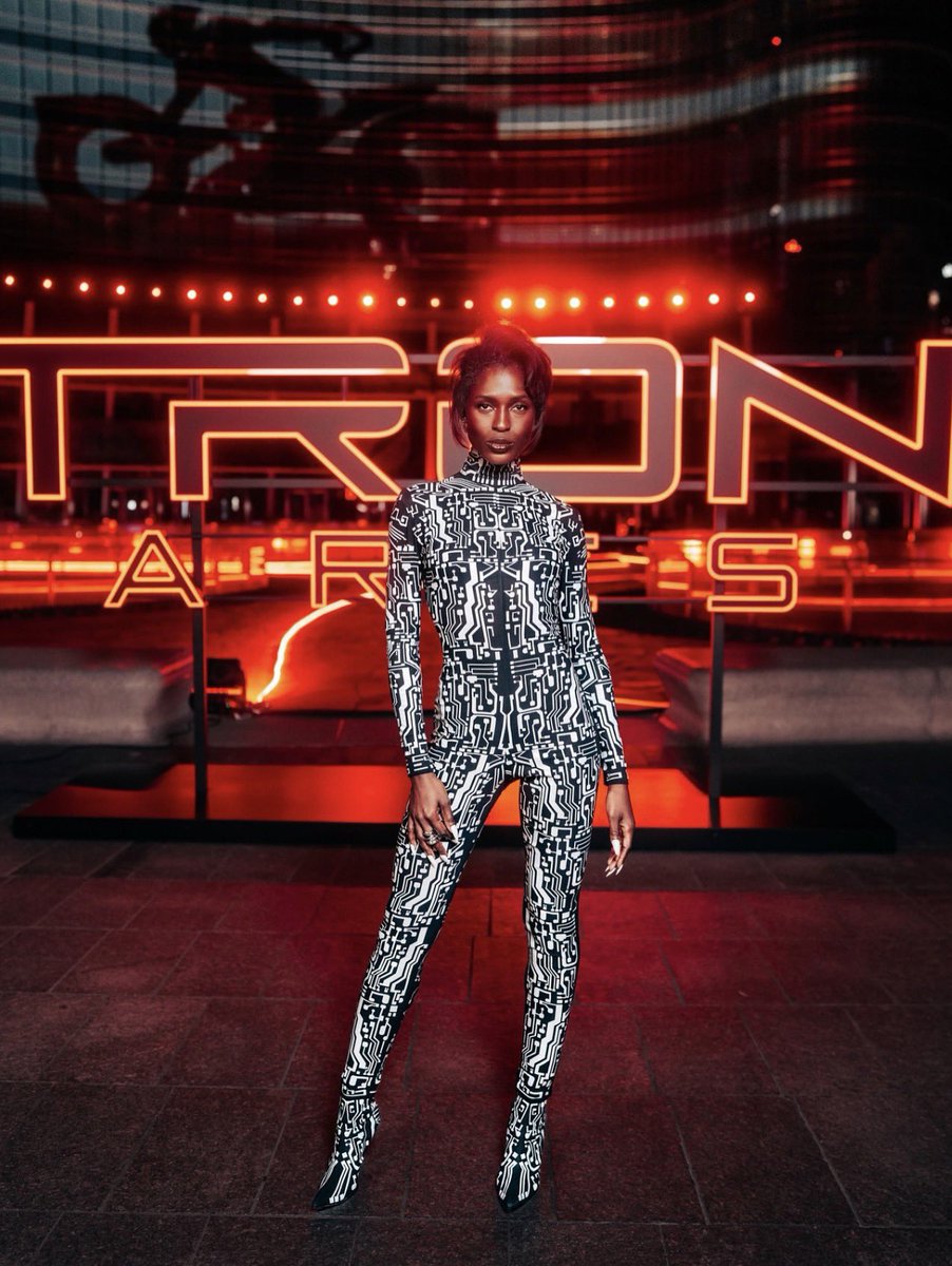 Jodie Turner-Smith in Givenchy by Alexander McQueen for her 'Tron