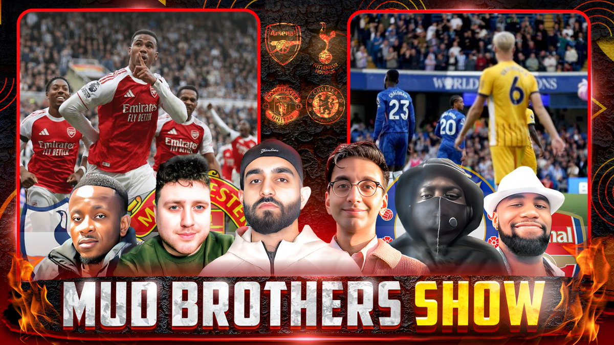 GABRIEL WINS IT LATE AT NEWCASTLE
CHELSEA CRISIS??
SPURS DRAW TO WOLVES
UNITED EMBARRASSING AGAIN 

 The Mud Brothers Show. Episode 75.

 youtube.com/live/Q-yq7sWvm… via <a href="/YouTube/">YouTube</a>