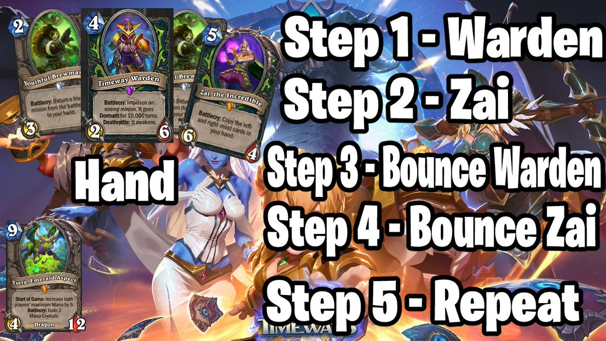 Im naut mark but heres the infinite loop u can do in standard hearthstone enjoy :)