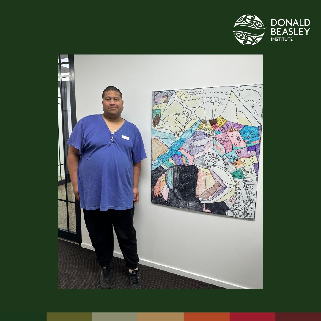 Last week, we had a visit from Afina Antonio, the artist of one of the largest artworks we have at the DBI Ōtepoti office! 

Thank you for visiting Afina, and thank you for sharing your beautiful art with us and everyone who visits DBI.