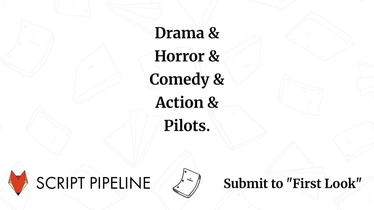 ScriptPipeline's tweet image. TOMORROW.
Learn more about First Look, the categories, and the awards--and submit by Tuesday (midnight PT).
scriptpipeline.com/contest/first-…
