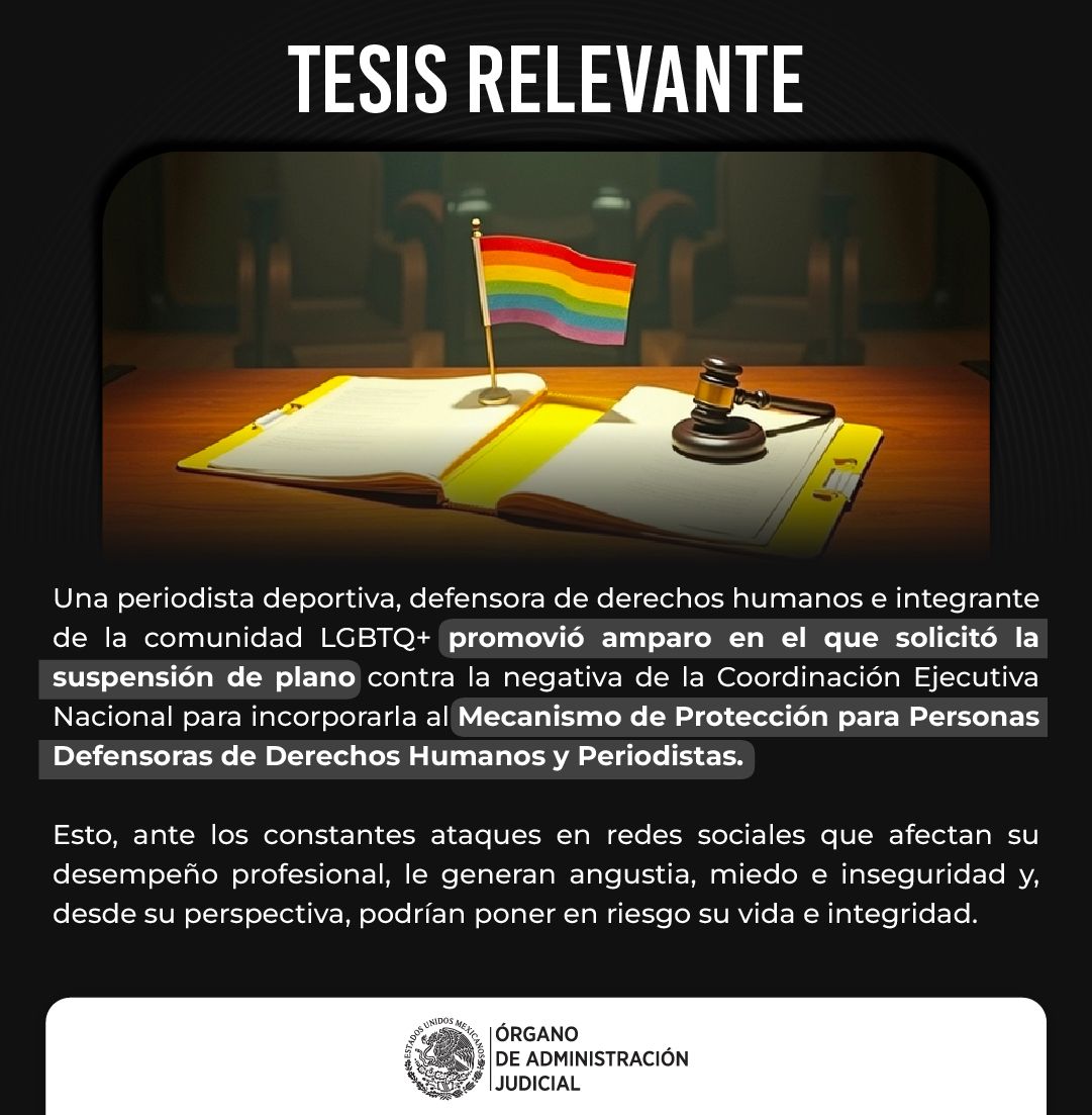 OAJ_Mex's tweet photo. #TesisRelevante 📄 | Un Tribunal estableció que la violencia digital, en contextos de interseccionalidad, puede poner en grave riesgo la vida e integridad de las personas al reproducir discursos de odio o que inciten a la violencia ☝🏻.

👉 Consulta la tesis completa: https://t.co/RndzE0hifC