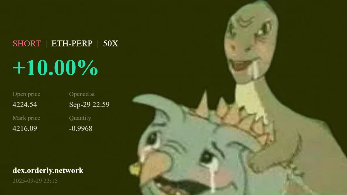 BREAKING🚨 

We have just partnered with <a href="/OrderlyNetwork/">Orderly</a> and launched YeeLiquid, $YEE official perps DEX🦖

Come, trade and share your Jurassic PnL cards 😁

dex.orderly.network/yeeliquid-4979…