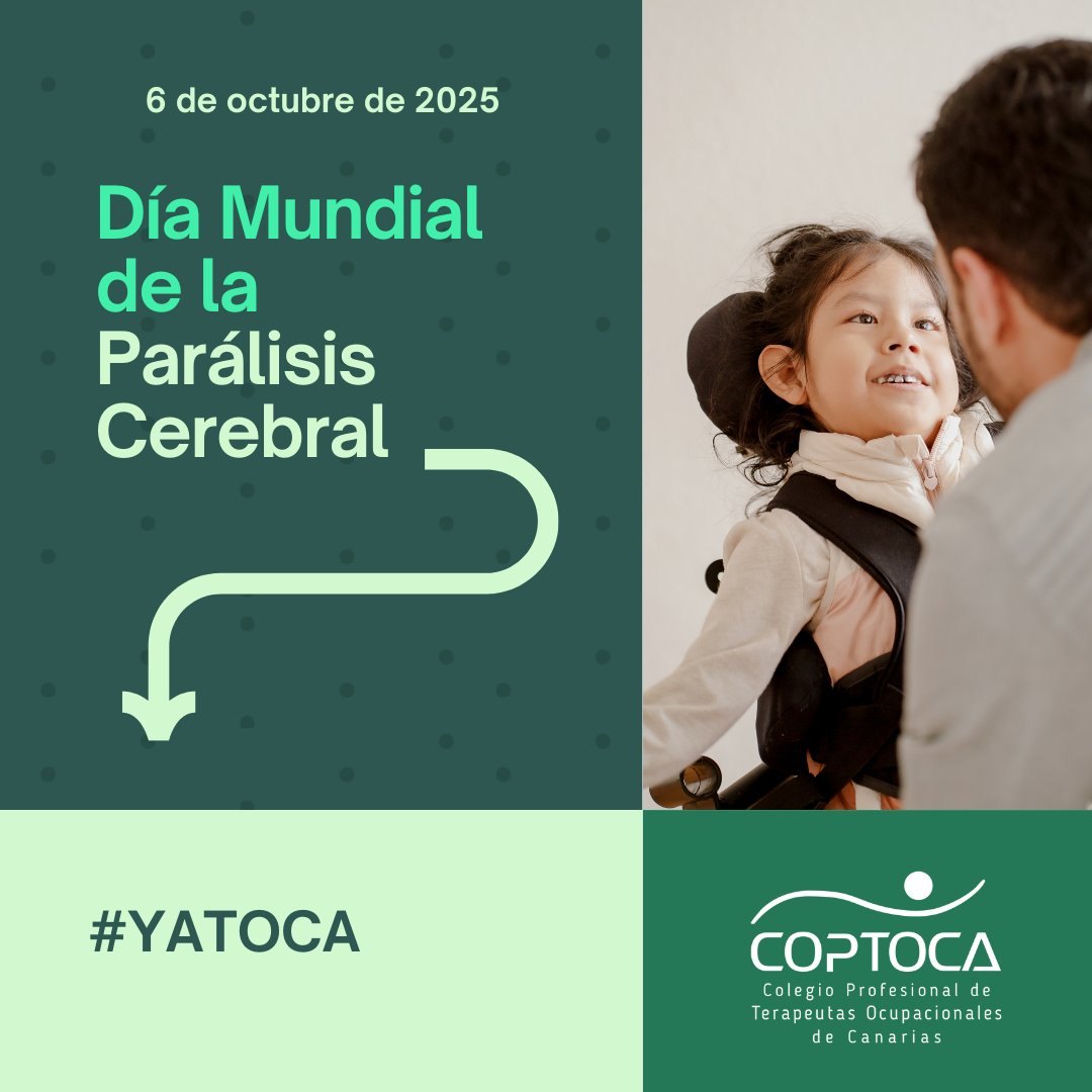 El Día Mundial de la Parálisis Cerebral fue promovido en el año 2012 por Cerebral Palsy Alliance (Australia) y United Cerebral Palsy (EEUU) y actualmente cuenta con el apoyo de más de 500 organizaciones en 65 países.
<a href="/ConfeAspace/">Confederación Aspace</a> 
#coptocahace #coptoca #terapiaocupacional #yatoca