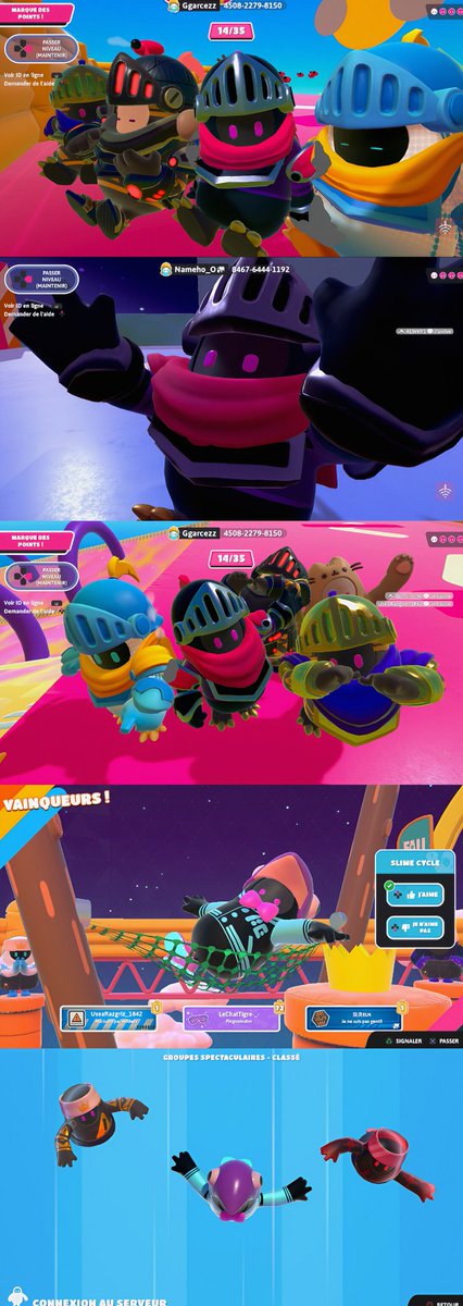 Wow, it was really a great time spent with you three. ⚠️🐧🐧🐱
It's been a long time since I felt such joy. ☺️
Additionally, I helped <a href="/KnightBeanClub/">⚔️騎士まめファンくらぶ⚔️</a> reach Gold rank in Squad Ranked Mode with <a href="/ELN_NEK0BUCHI/">ᴇʟɴ</a>. 🪙
Hanataba-san came to join us during the exploration. 🗺️💐