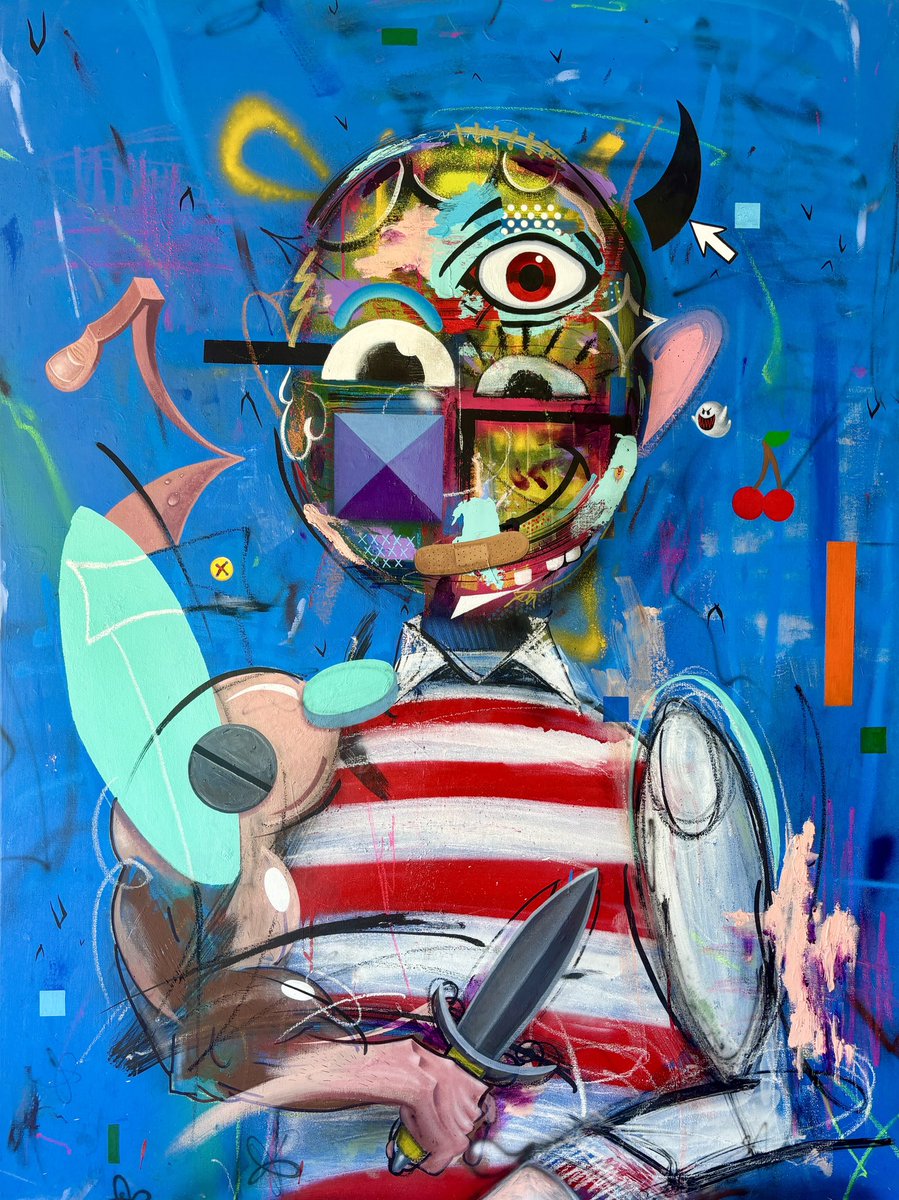 Title: Six 7
Artist: Me
Mixed Media 
3ft x 4ft canvas 
Available for purchase