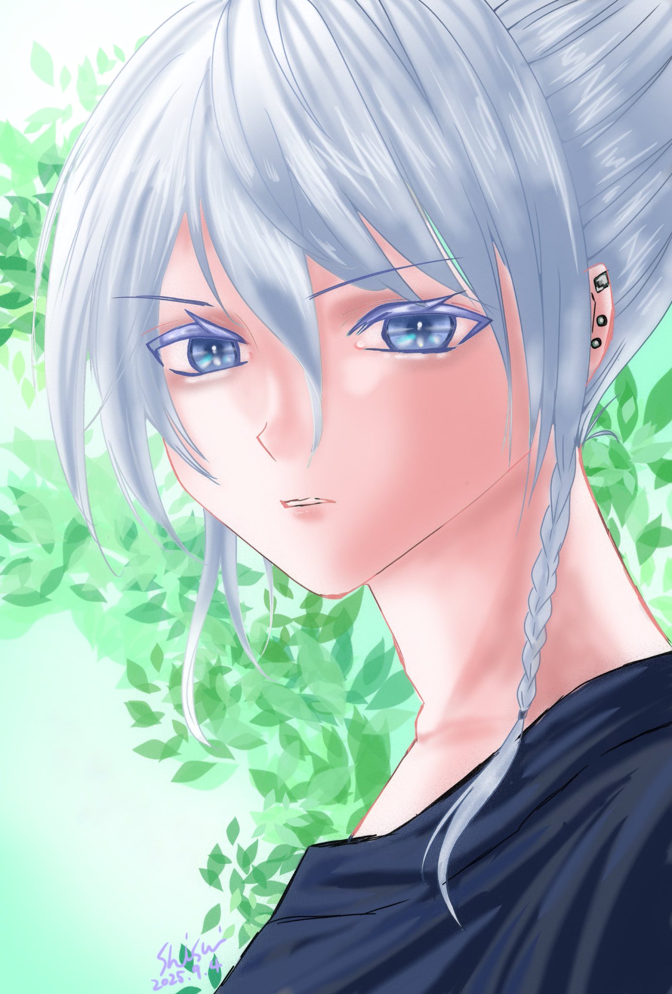 ◇聖なる翠◇手描きイラスト 🌸 Commission。 #skeb #illustration