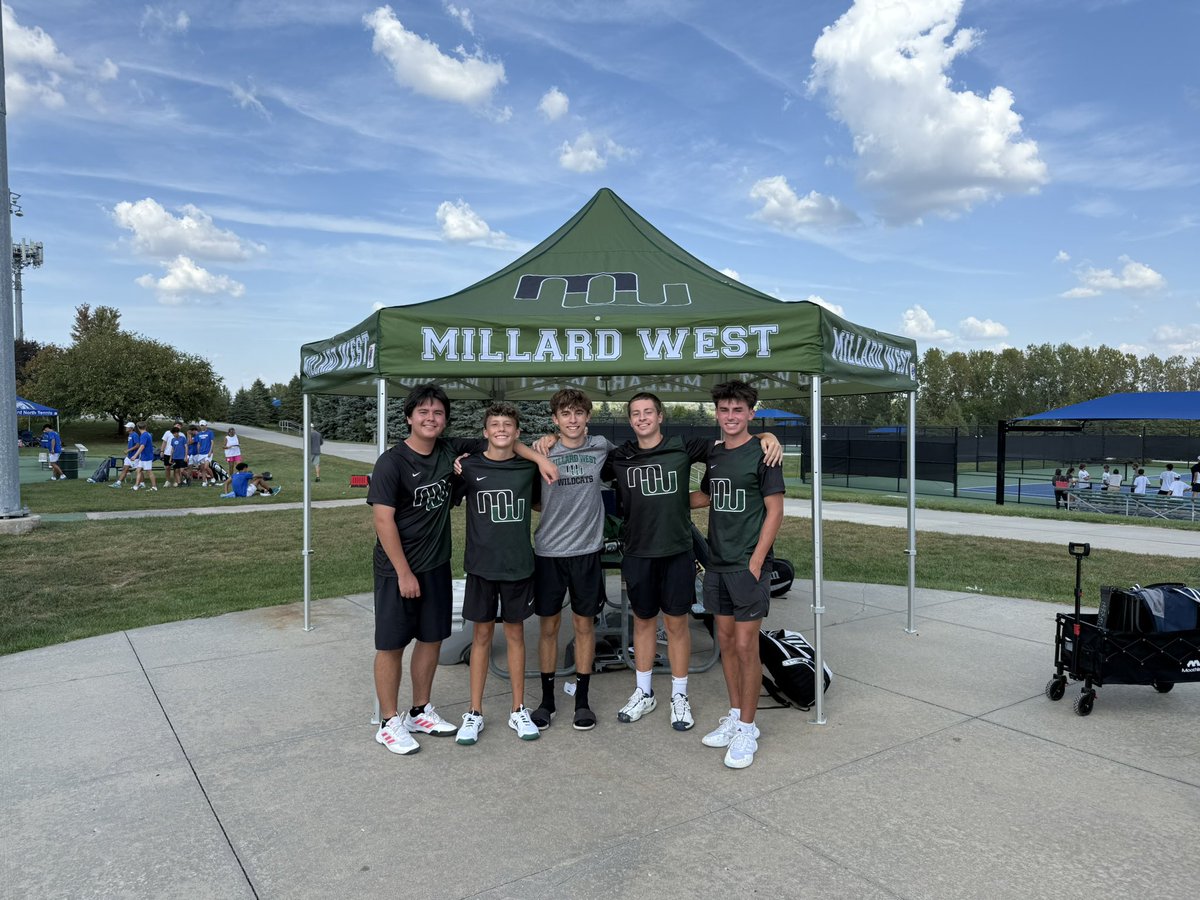 Awesome day for the Wildcats! Millard West placed 4th at the Westside Invite! #2 singles Patrick Berry had a strong day placing 3rd overall.